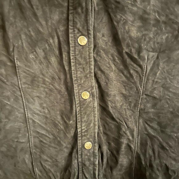 Eddie Bauer Seattle Suede Washable Western Snap Shirt Jacket Size Small - Picture 4 of 5